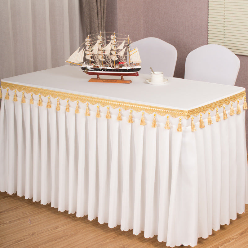 Home Hotel Tablecloth Dinning Table Set Decorating Wedding Decor Table Cloth White Coffee Table for Living Room Table Cover White