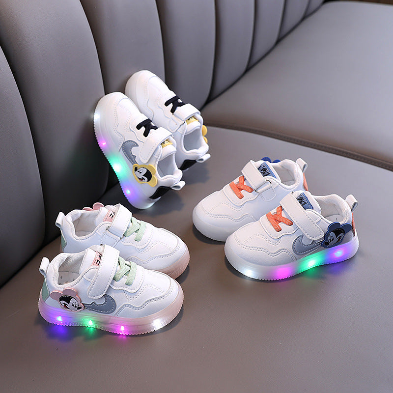 Baby Boys Girls Sneakers Lighted Kids Infant Tennis Children Casual Shoes