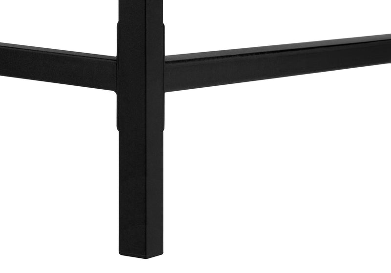 47" Brown and Black Wood and Metal H-Shape Computer Desk With Two Drawers - Office