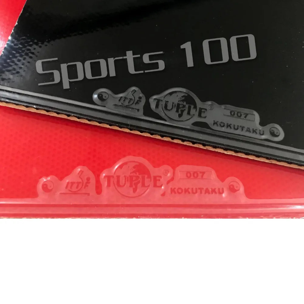 2x Kokutaku tuple 007 training table tennis rubber with sponge for racket ping pong paddle 1 red and 1 black