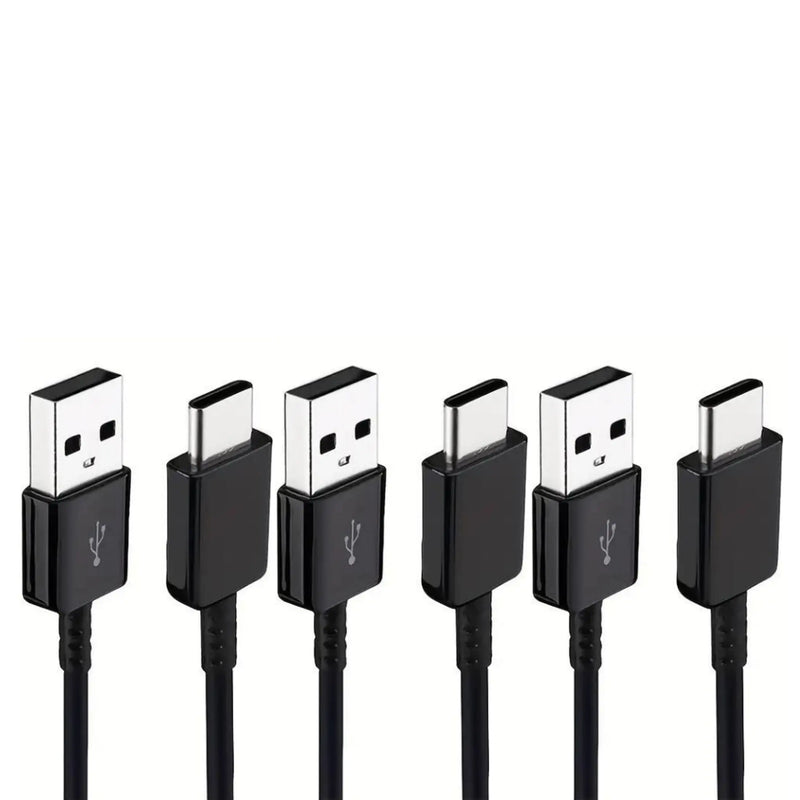 3 PACK Black 6FT Charging Cord Type C Cable Indoor Outdoor