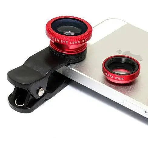 3-in-1 Universal Clip on Smartphone Camera Lens - 6 Colors Vista Shops