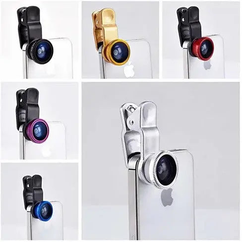 3-in-1 Universal Clip on Smartphone Camera Lens - 6 Colors Vista Shops