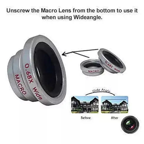 3-in-1 Universal Clip on Smartphone Camera Lens - 6 Colors Vista Shops