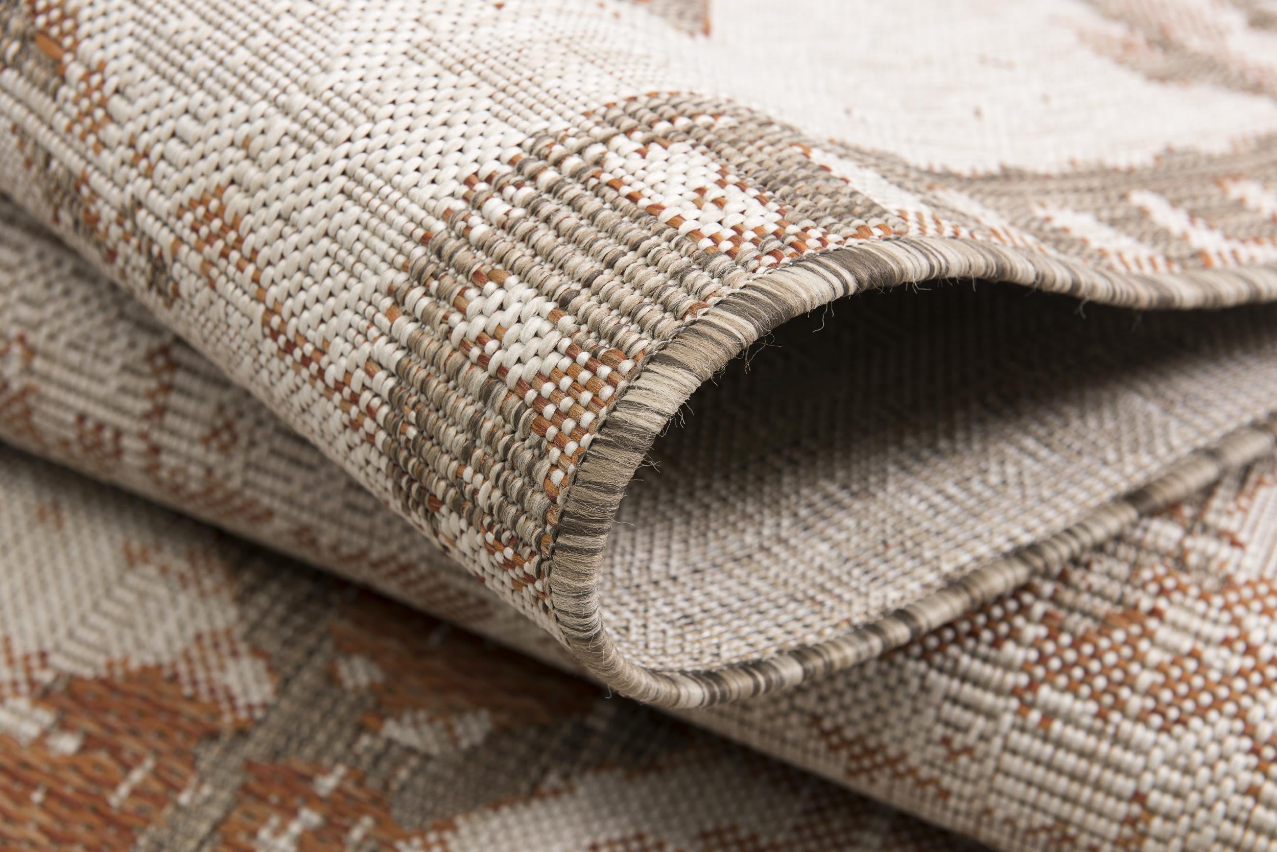 3' X 5' Rust And Beige Abstract Area Rug - Home & Garden