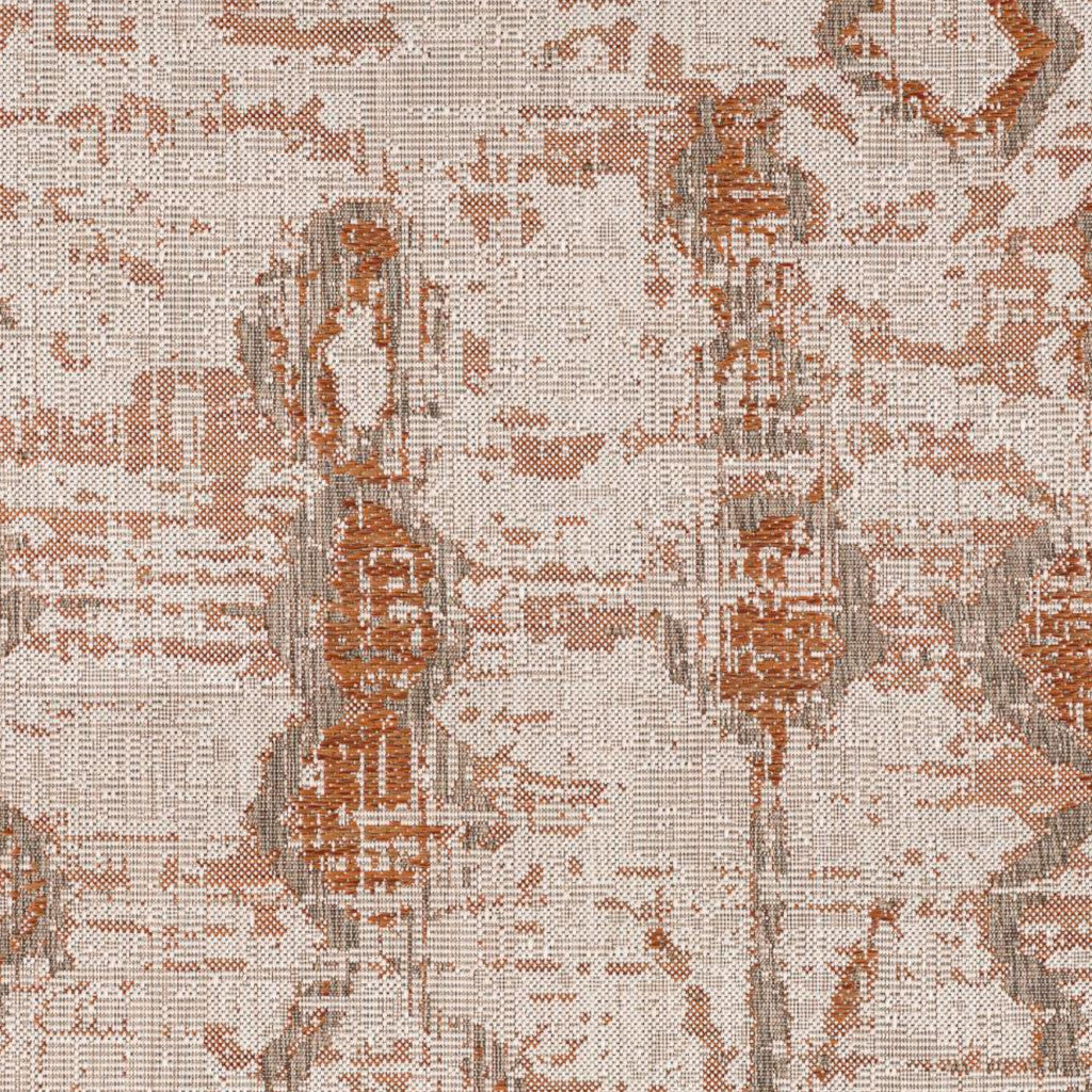 3' X 5' Rust And Beige Abstract Area Rug - Home & Garden