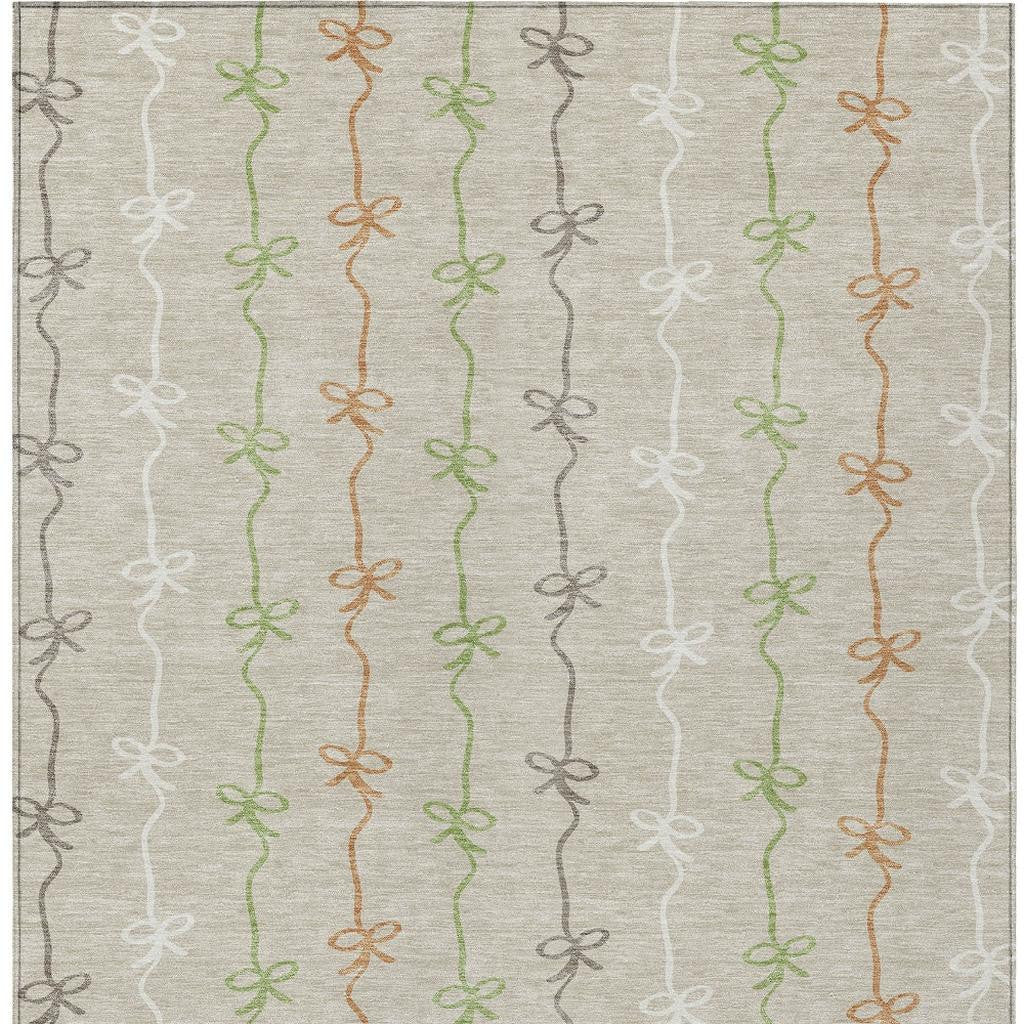 8' X 10' Beige And Gray Southwestern Washable Indoor Outdoor Area Rug - Sports & Outdoor