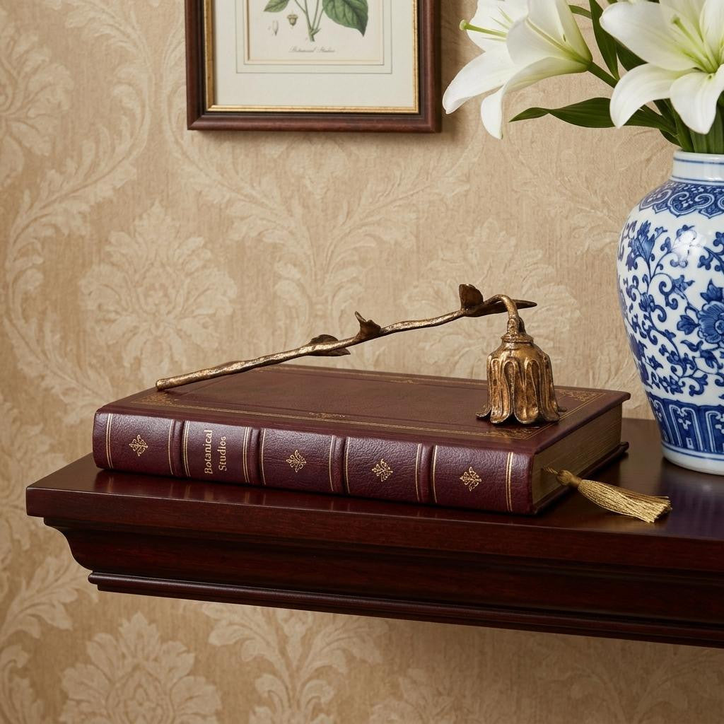 2" Gold Cast Iron Hand Painted Tabletop Sculpture - Home & Garden