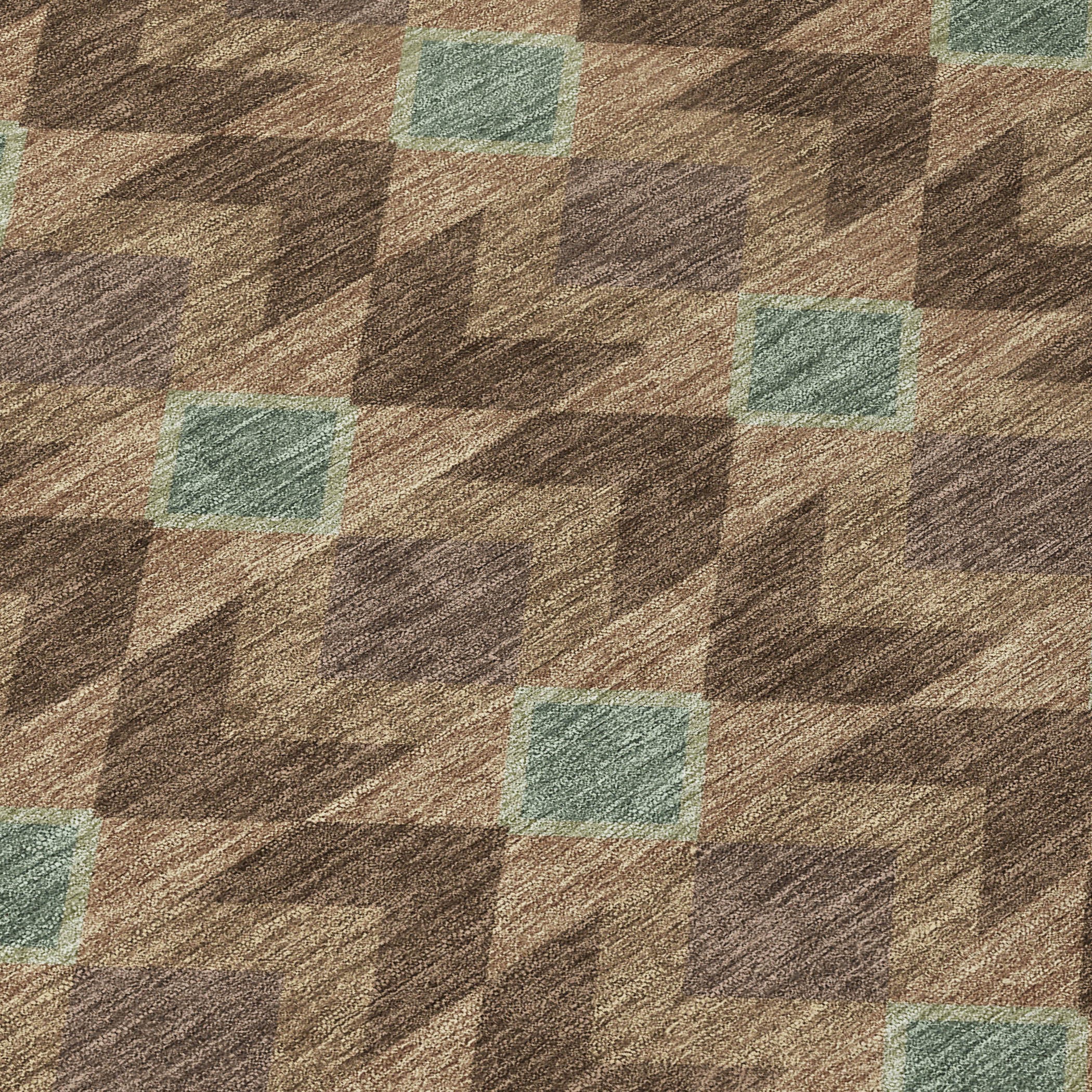3' X 5' Chocolate And Navy Blue Geometric Washable Indoor Outdoor Area Rug - Sports & Outdoor
