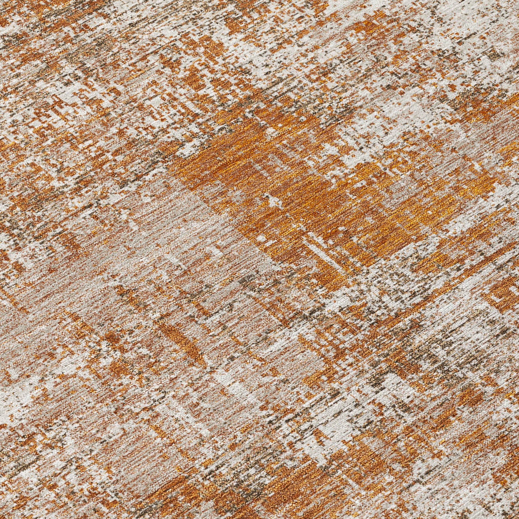3' X 5' Orange And Green Abstract Washable Indoor Outdoor Area Rug - Sports & Outdoor