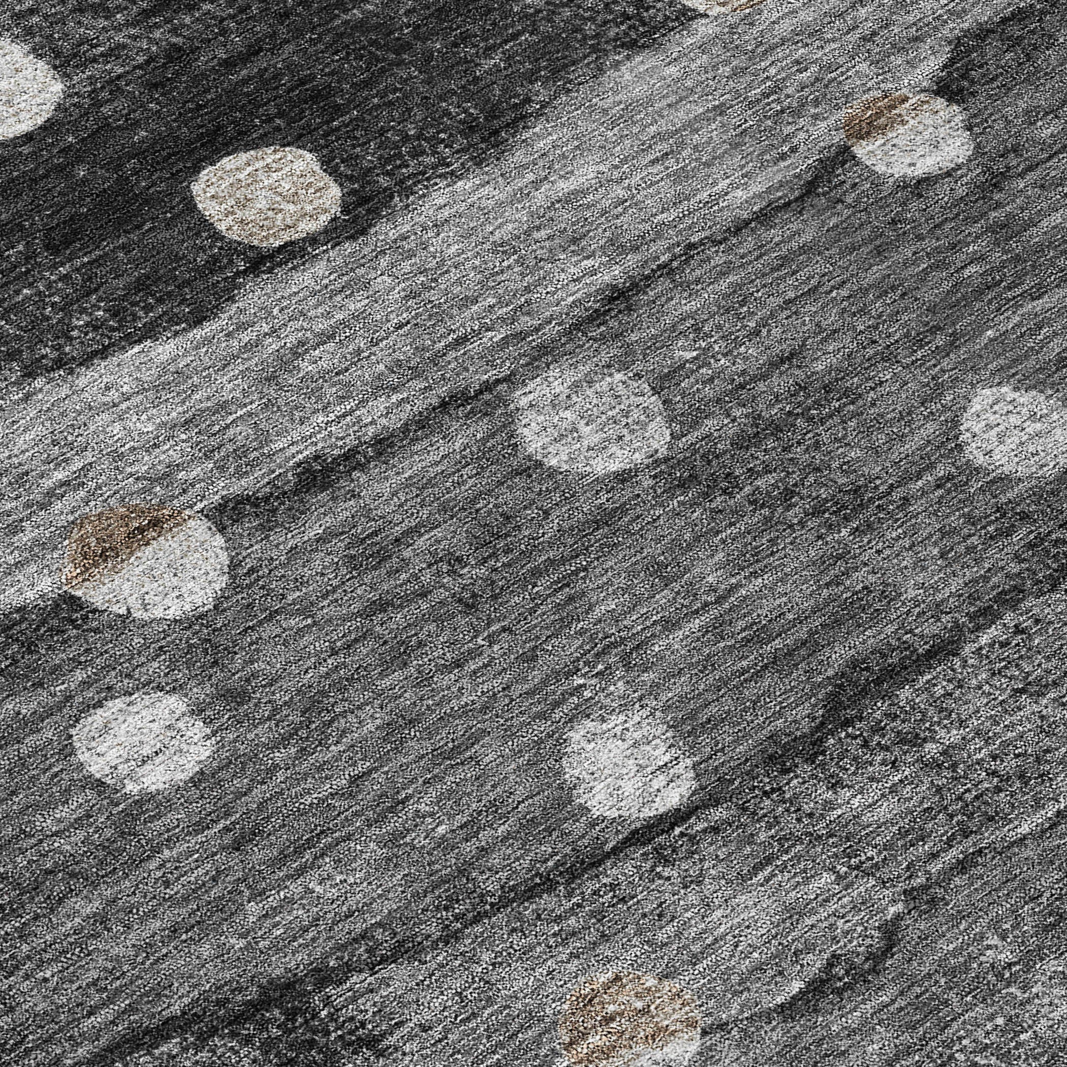 10' X 14' Black And Navy Blue Striped Washable Indoor Outdoor Area Rug - Sports & Outdoor
