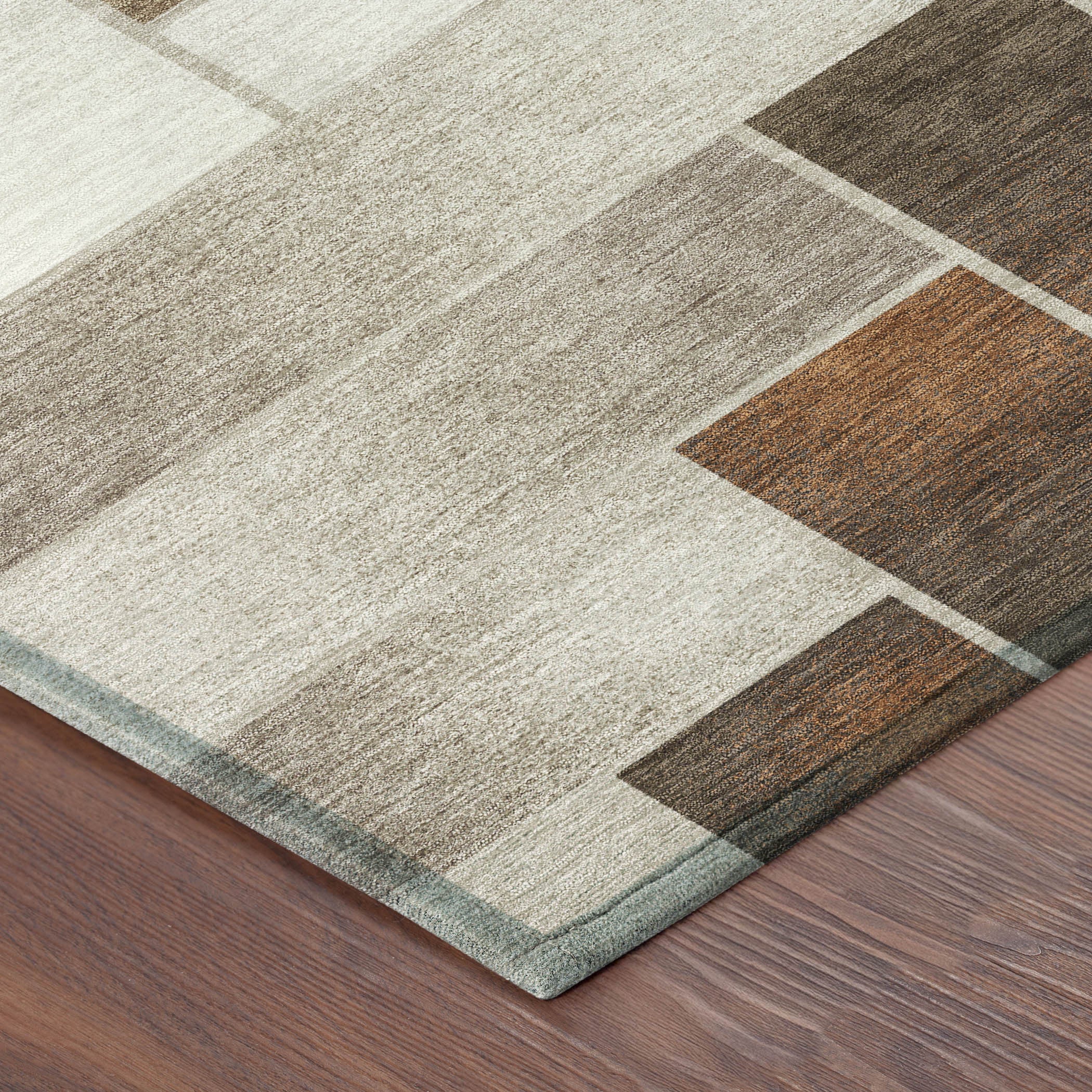 10' X 14' Beige And Graphite Geometric Washable Indoor Outdoor Area Rug - Sports & Outdoor