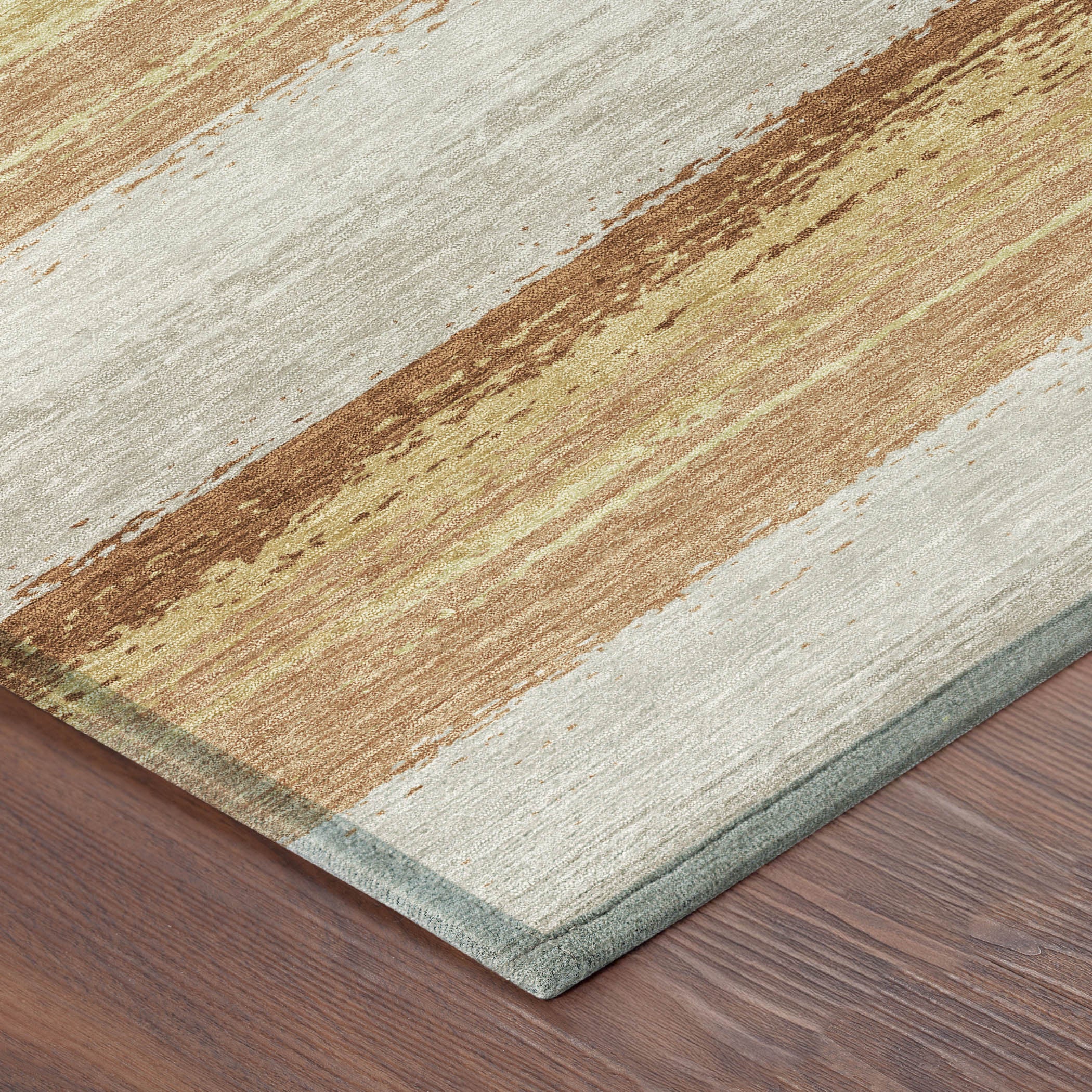 10' X 14' Copper And Purple Striped Washable Indoor Outdoor Area Rug - Sports & Outdoor