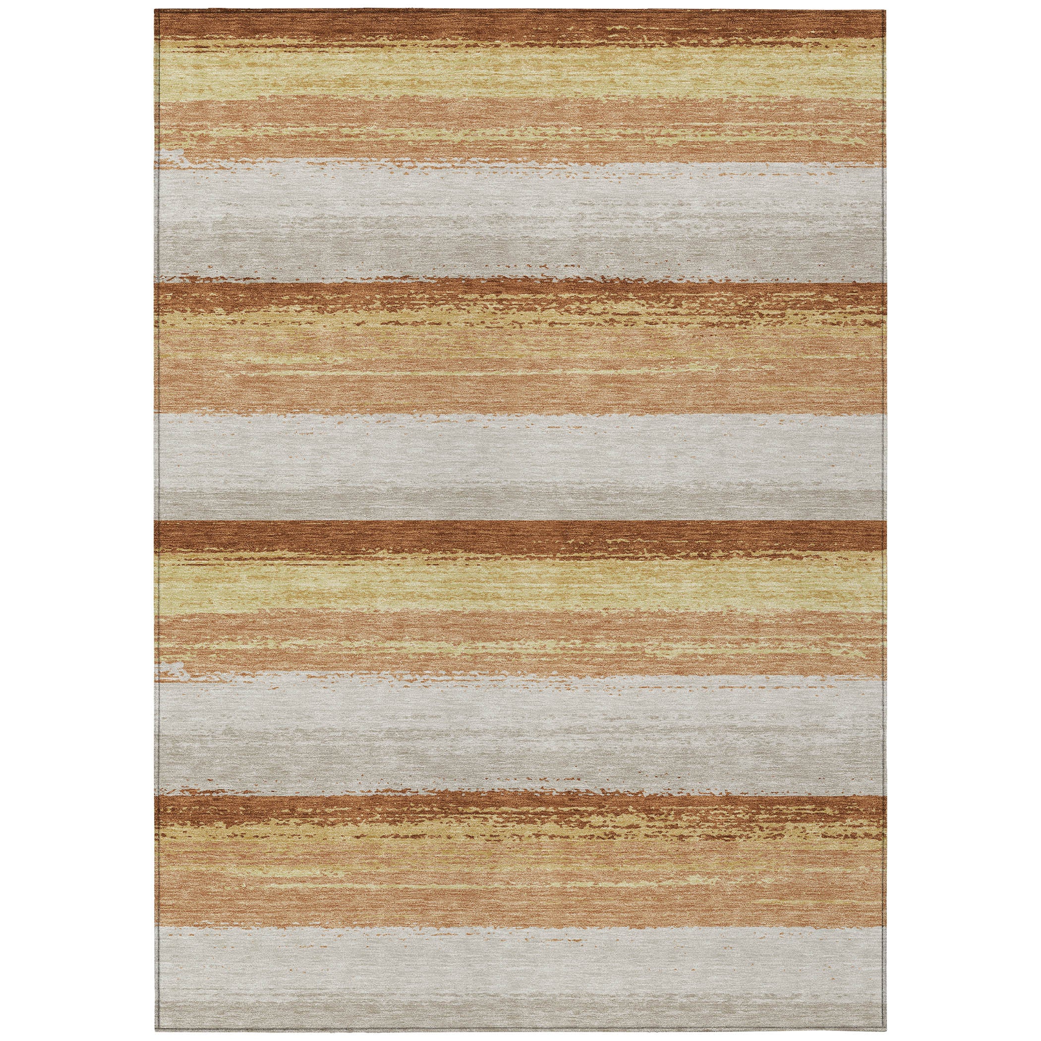 10' X 14' Copper And Purple Striped Washable Indoor Outdoor Area Rug - Sports & Outdoor