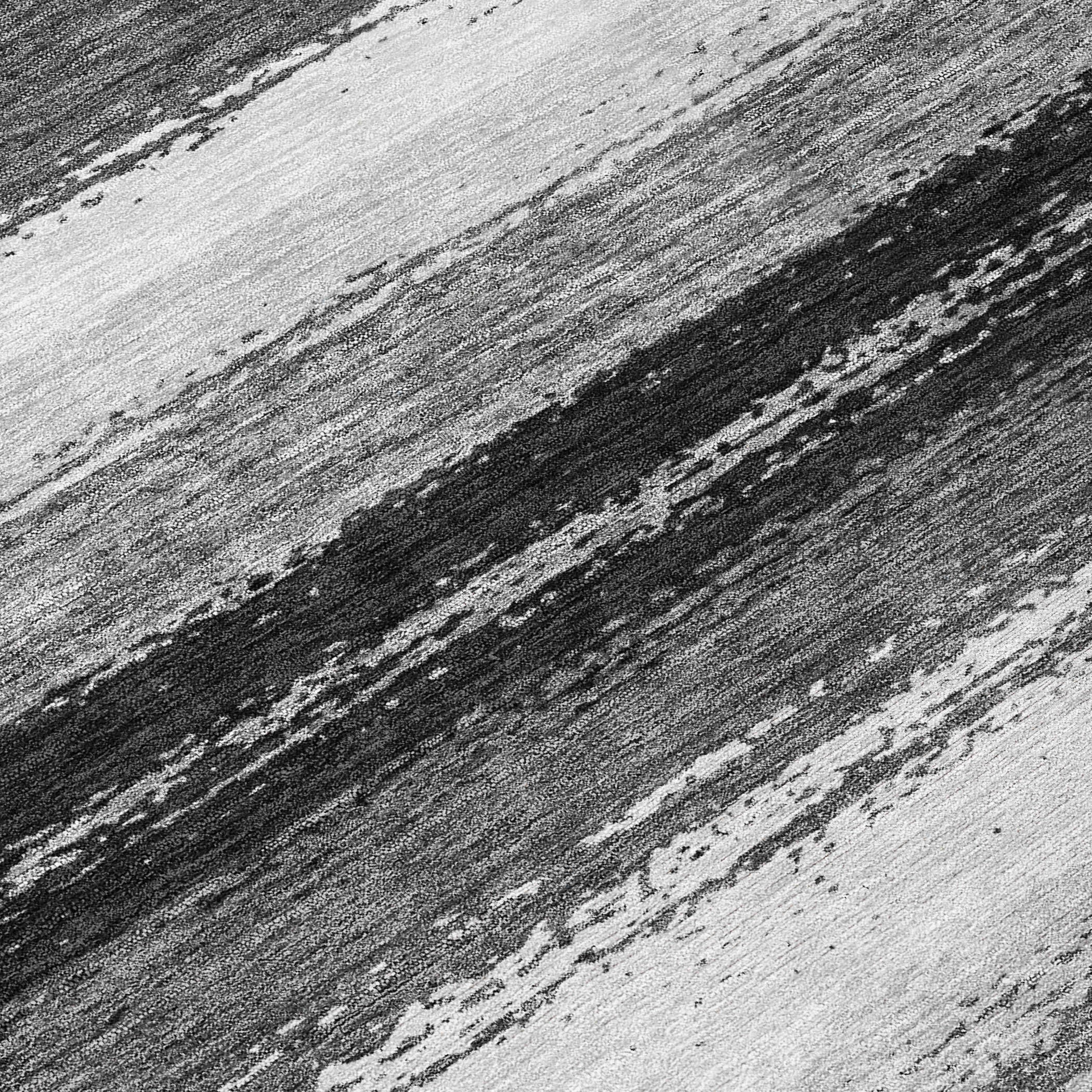 3' X 5' Black And Khaki Striped Washable Indoor Outdoor Area Rug - Sports & Outdoor