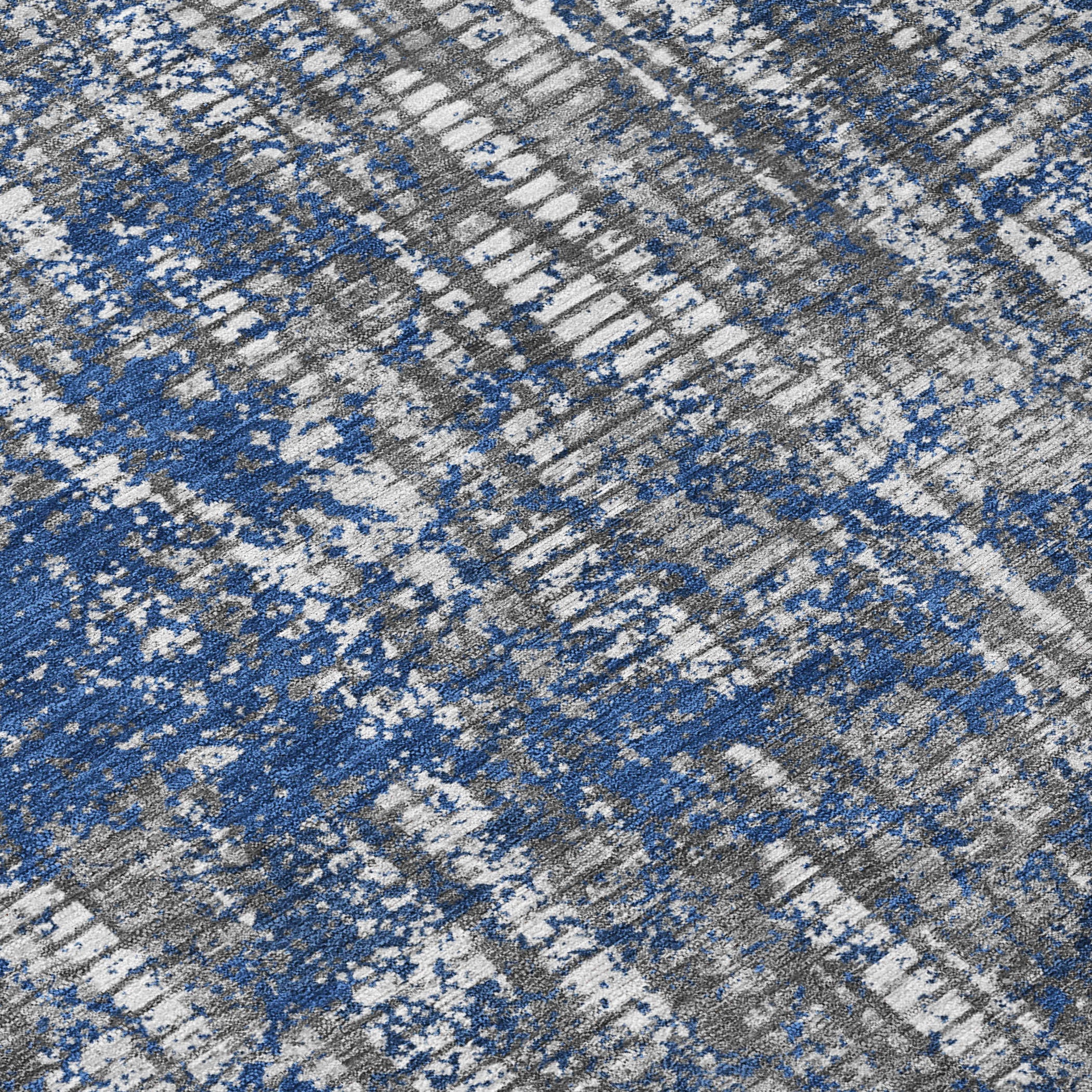 10' X 14' Navy Blue And Khaki Abstract Washable Indoor Outdoor Area Rug - Sports & Outdoor