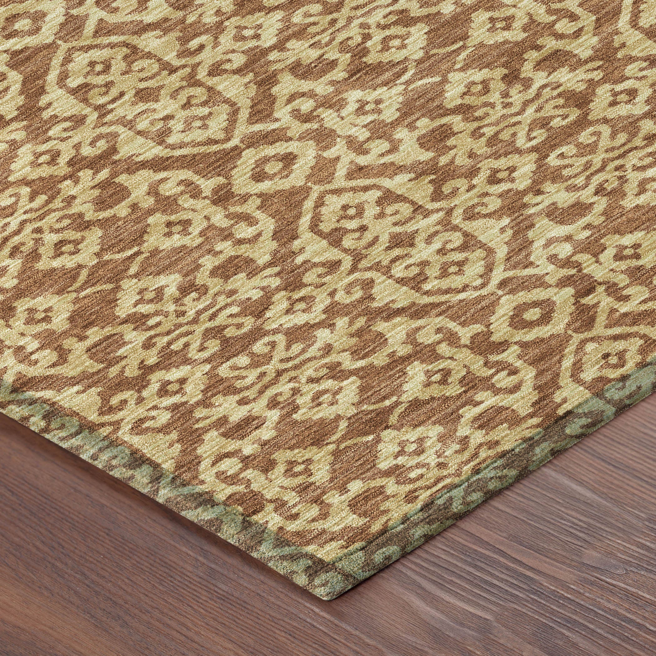 10' X 14' Orange And Graphite Oriental Washable Indoor Outdoor Area Rug - Sports & Outdoor