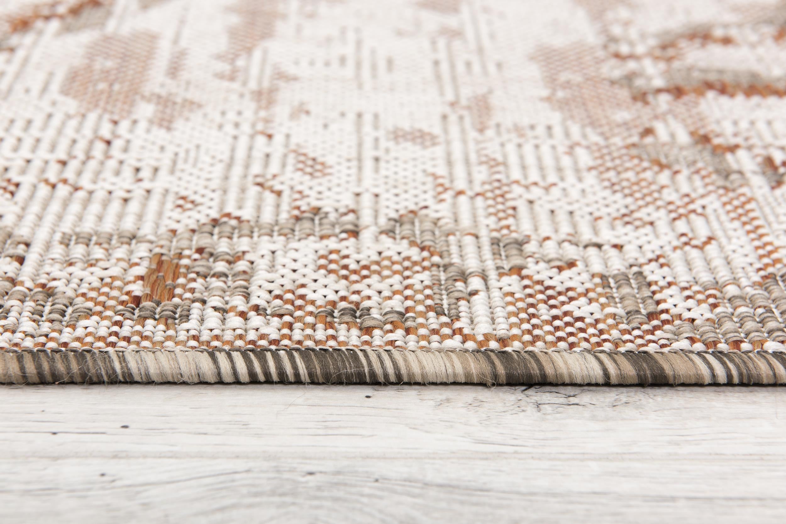 3' X 5' Rust And Beige Abstract Area Rug - Home & Garden