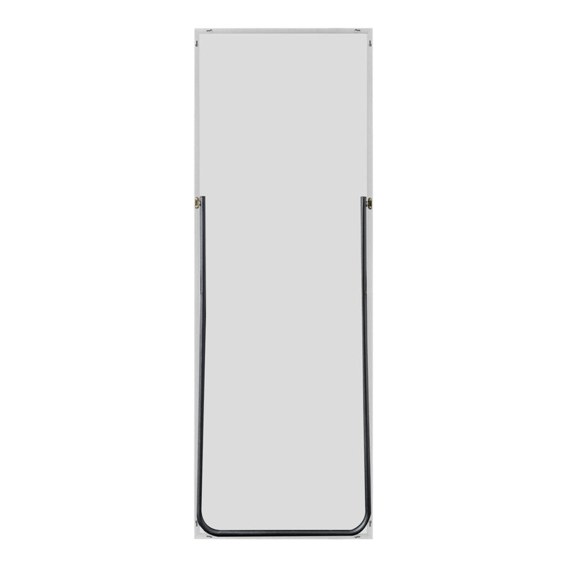 64" Silver Metal Wall Mounted And Freestanding Framed Accent Mirror - Bed & Bath