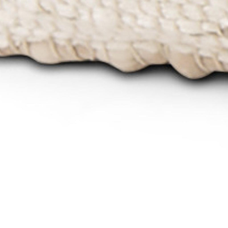 Cream throw pillow cover underside edge with stitched fabric texture