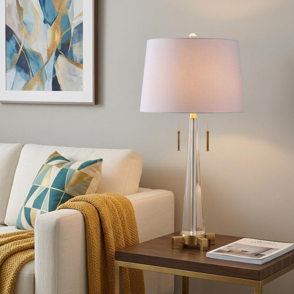 30" Gold Novelty Table Lamp With Empire Shade - Lighting