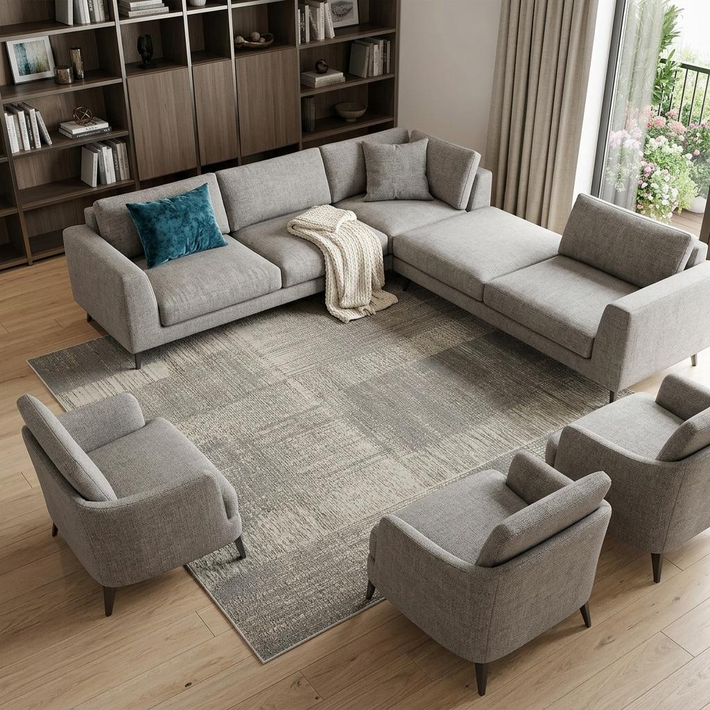 10' X 13' Gray And Ivory Abstract Stain Resistant Area Rug - Home & Garden