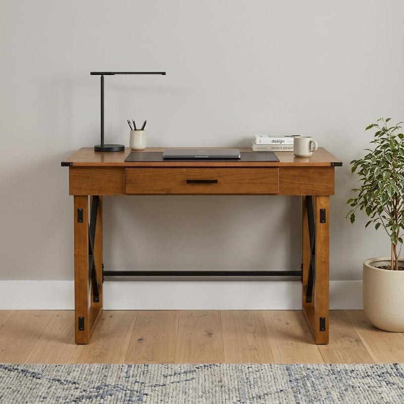49" Adjustable Natural Standing Desk Converter - Office
