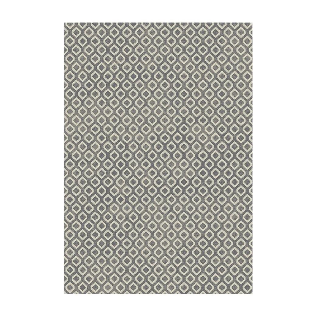 5' X 8' Beige and Gray Geometric Area Rug - Home & Garden