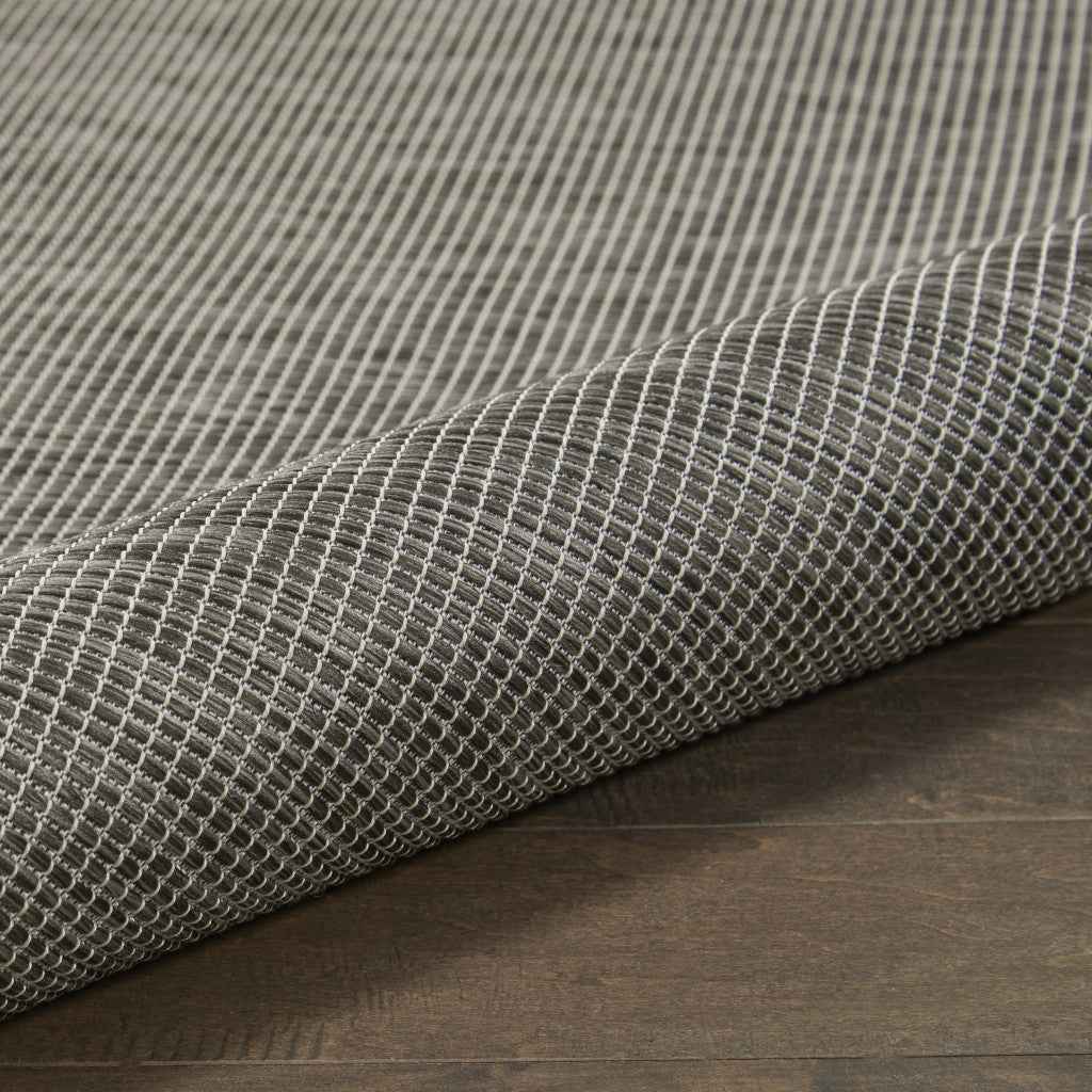 3' X 5' Charcoal And Ivory Indoor Outdoor Area Rug