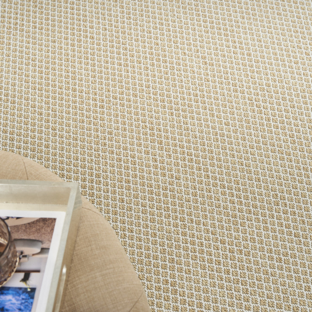 6' X 9' Natural And Ivory Geometric Indoor Outdoor Area Rug Default Title