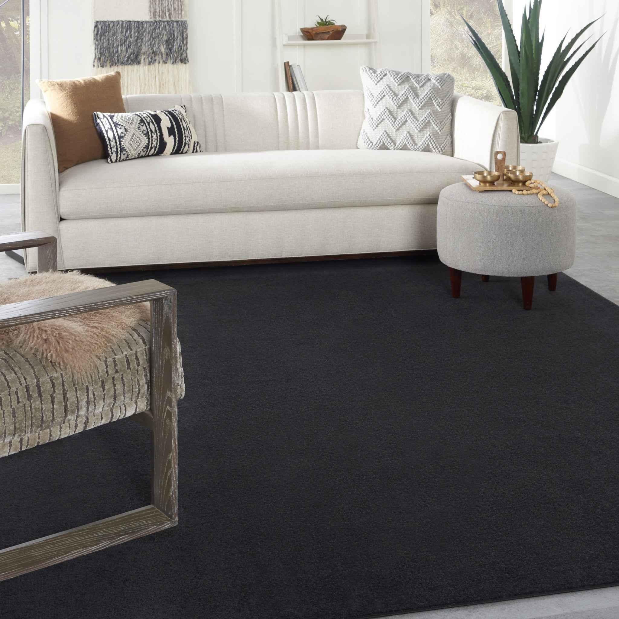 8' X 11' Black Indoor Outdoor Area Rug