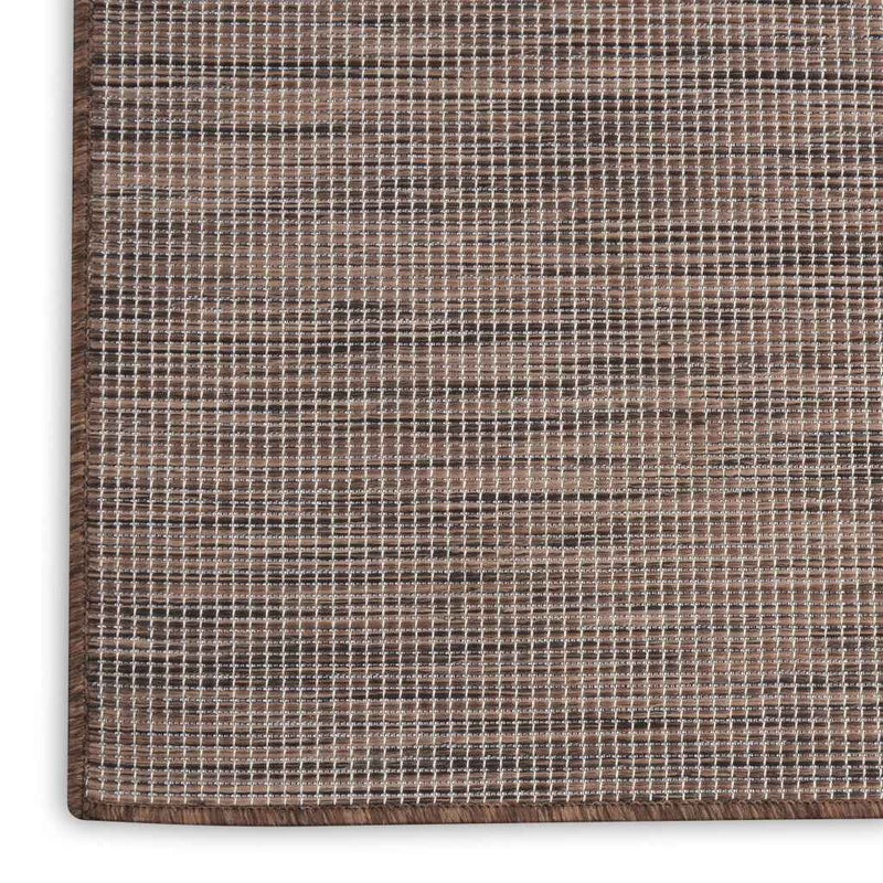 8' Brown Power Loom Runner Rug