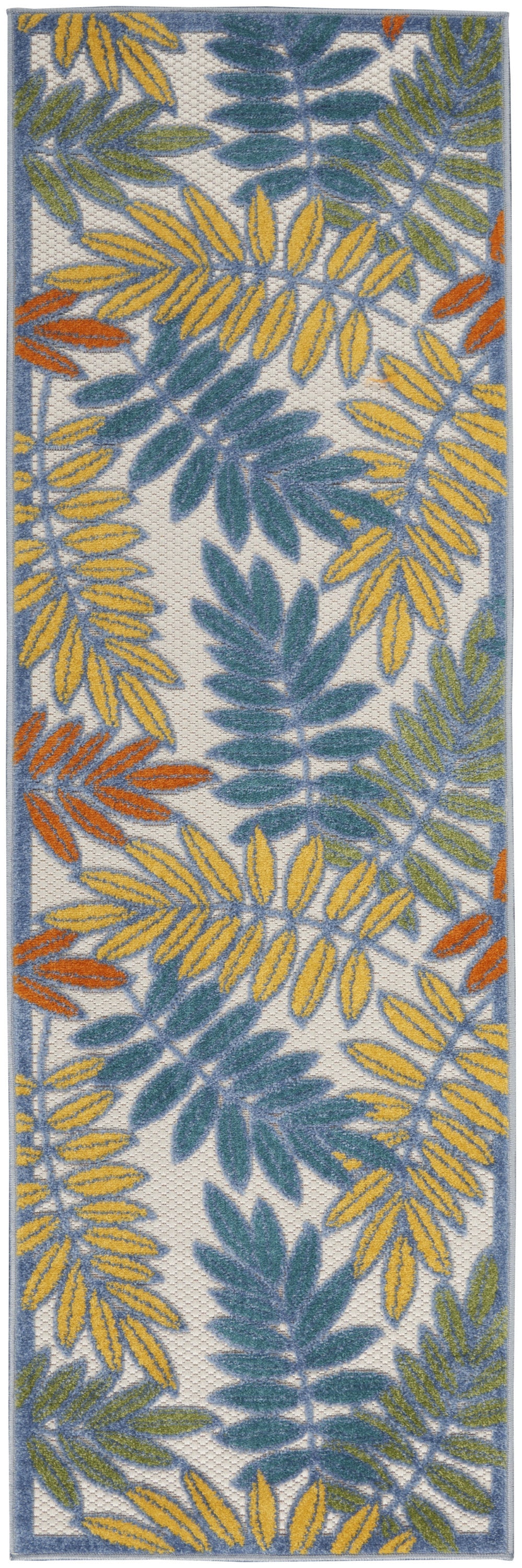 8' Ivory Indoor Outdoor Runner Rug - Outdoor