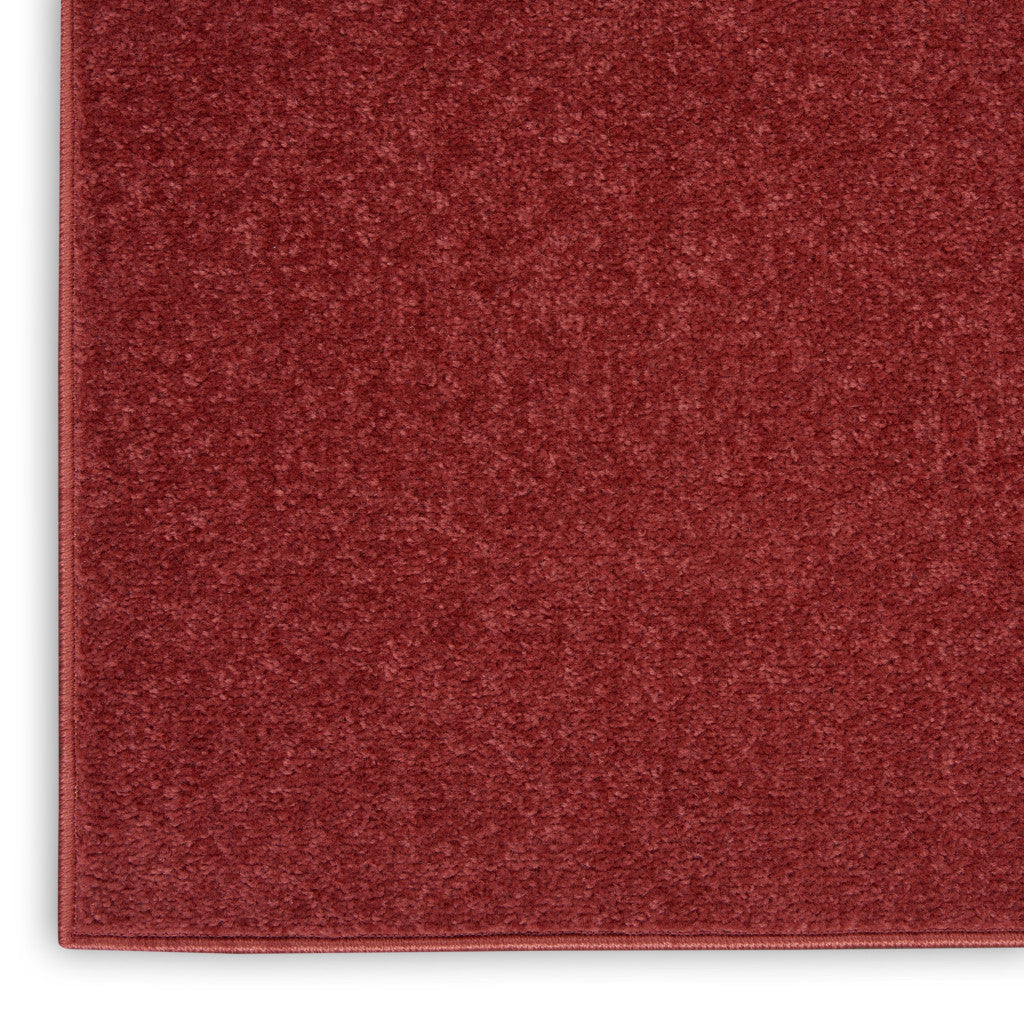 2' X 8' Brick Red Non Skid Indoor Outdoor Runner Rug - Outdoor