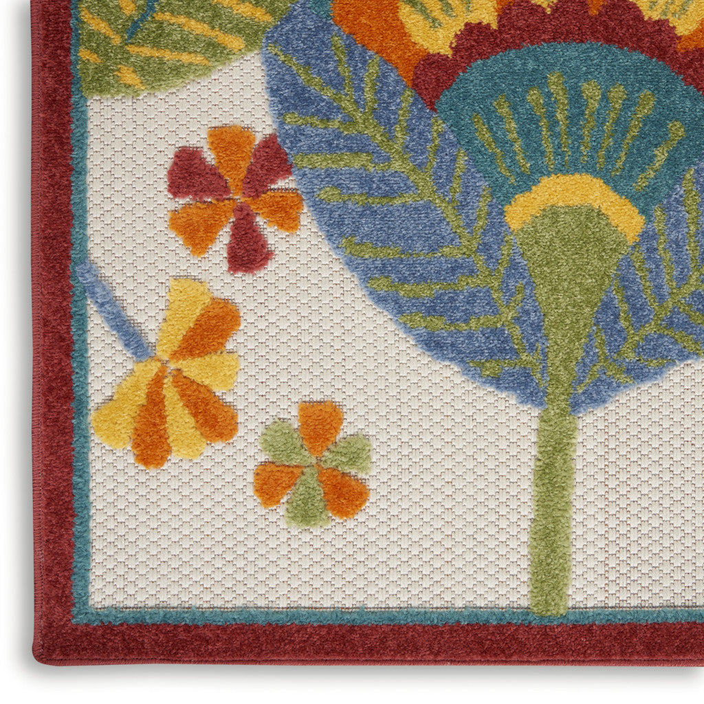 12' X 15' Blue And Yellow Indoor Outdoor Area Rug - Outdoor