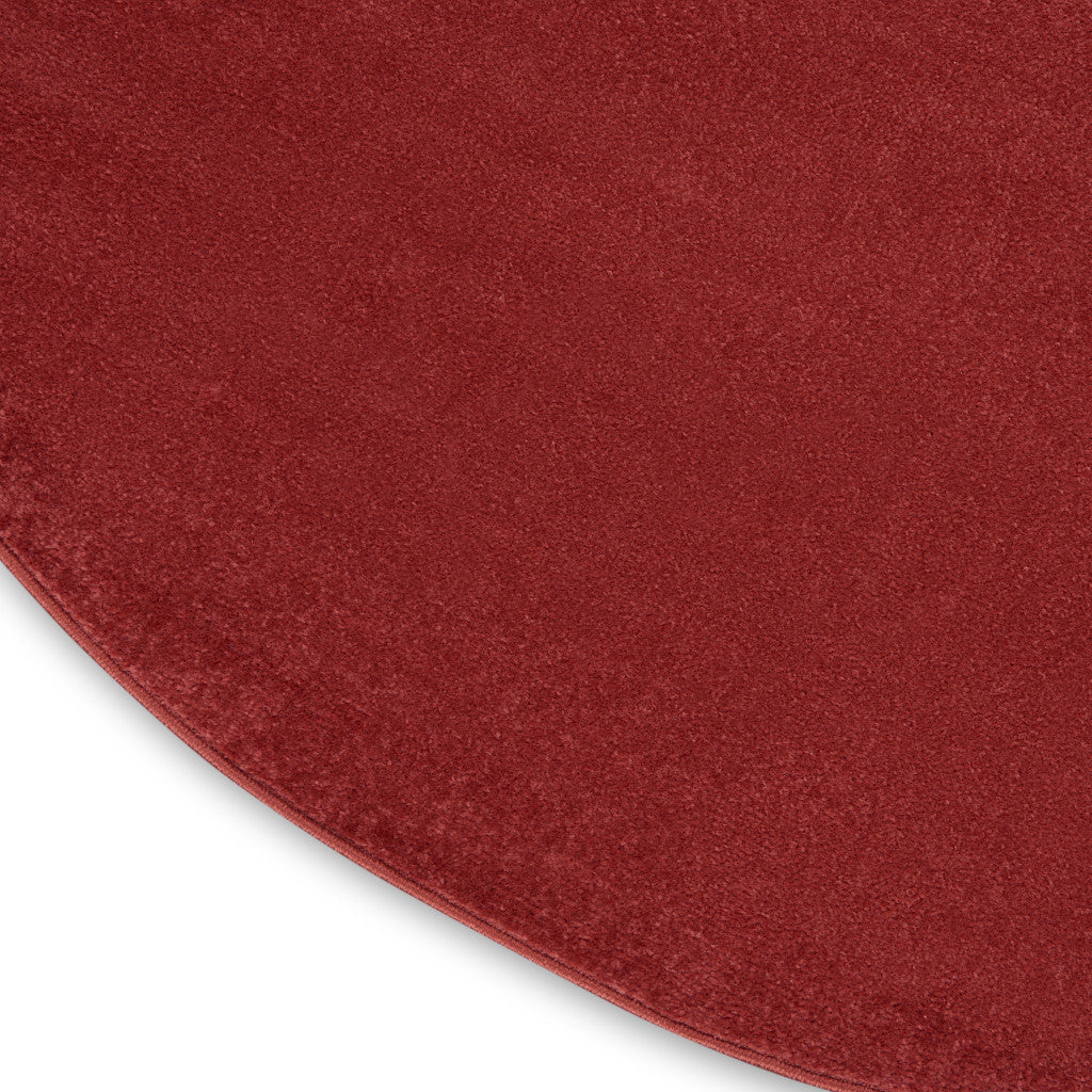 8' X 8' Brick Red Round Indoor Outdoor Area Rug - Outdoor