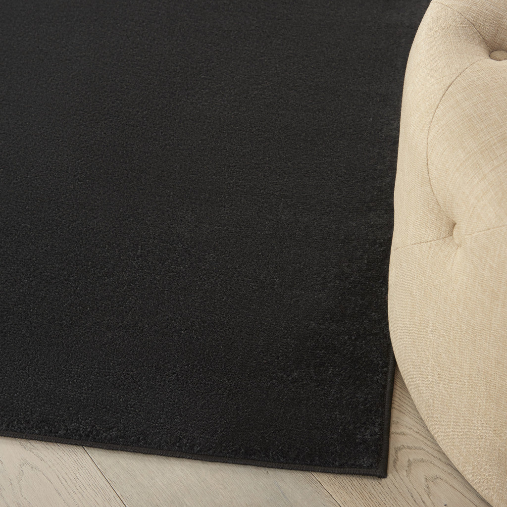 7' Black Square Indoor Outdoor Area Rug - Outdoor