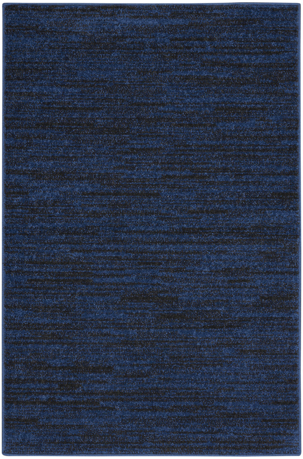 2' X 4' Midnight Blue Stain Resistant Indoor Outdoor Area Rug - Outdoor