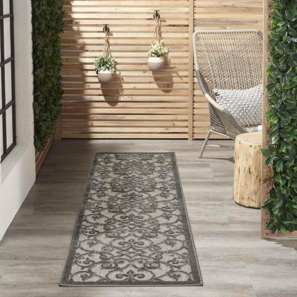10' Gray Indoor Outdoor Area Rug