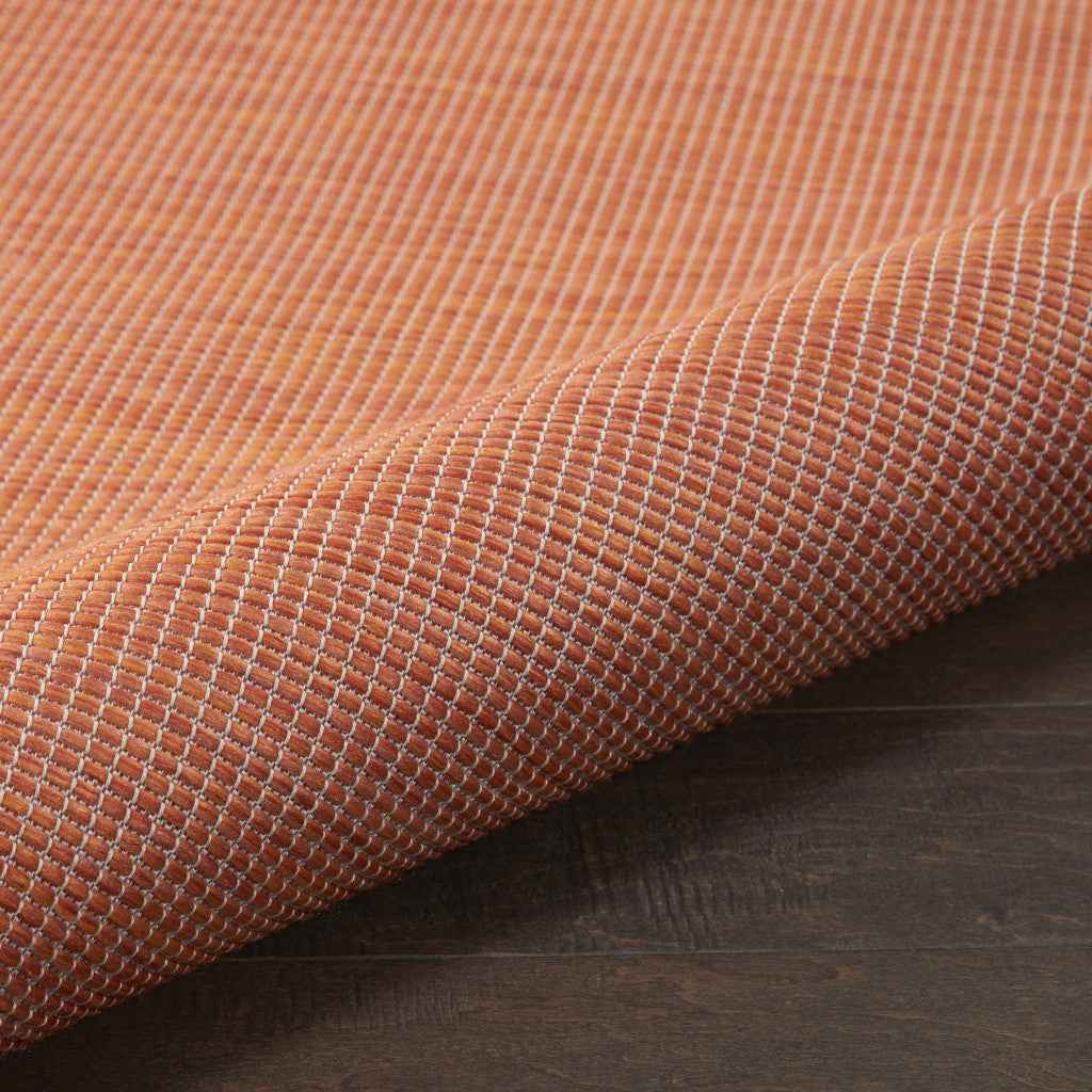 8' Rust Indoor Outdoor Runner Rug
