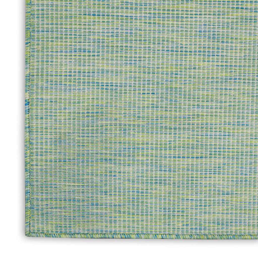 10' X 14' Blue And Green Indoor Outdoor Area Rug