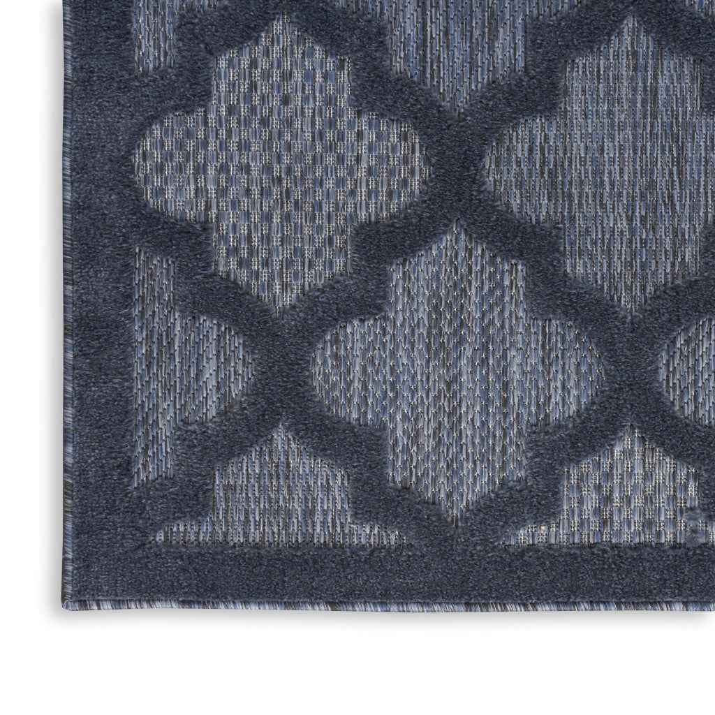 7' X 10' Navy Blue Indoor Outdoor Area Rug