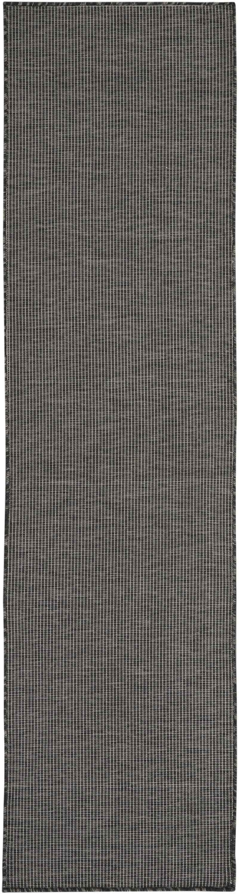 8' Charcoal Indoor Outdoor Runner Rug