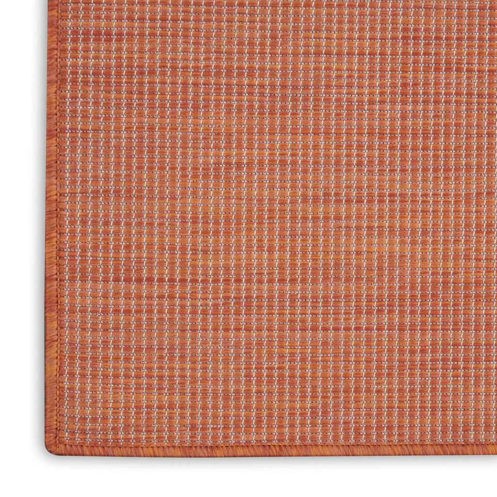 7' X 10' Terracotta Indoor Outdoor Area Rug