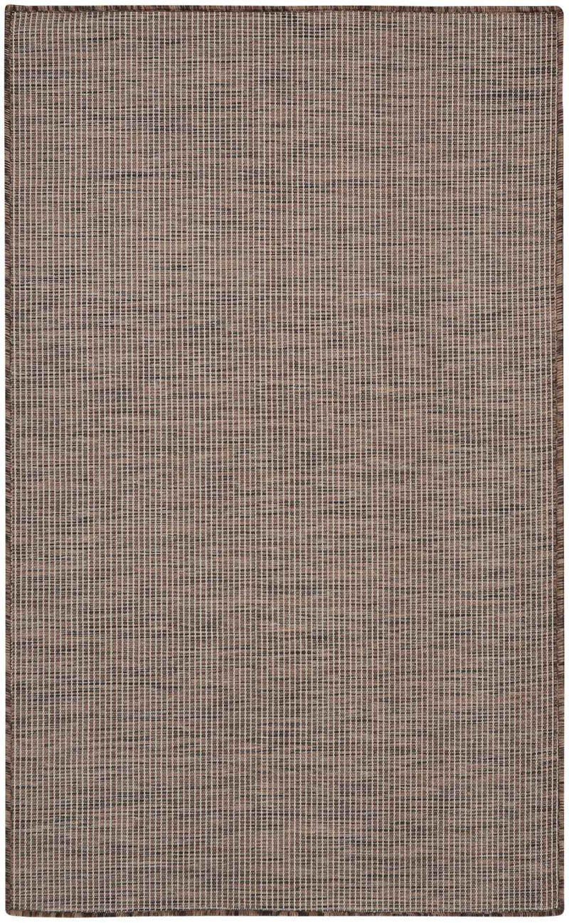 3' X 5' Natural Ivory And Brown Indoor Outdoor Area Rug