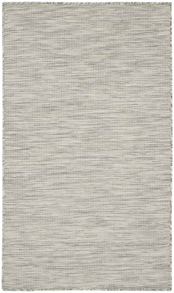 3' X 5' Light Gray And Ivory Indoor Outdoor Area Rug