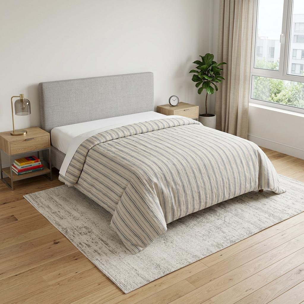 Natural King Linen 300 Thread Count Dry Clean Only Duvet Cover - Bed & Bath