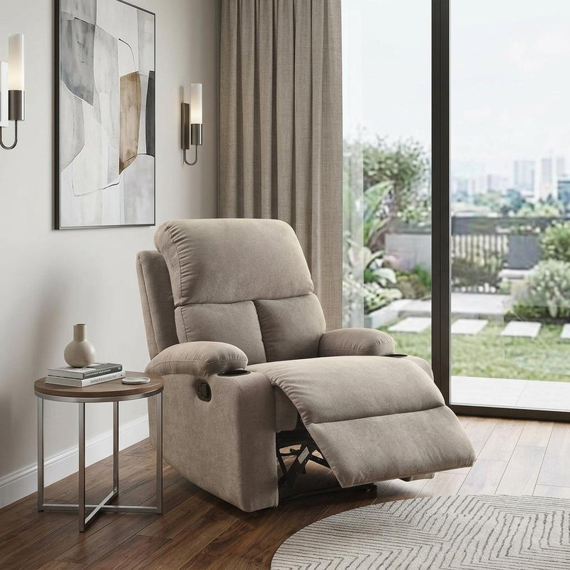32" Gray Linen Recliner - Living Room