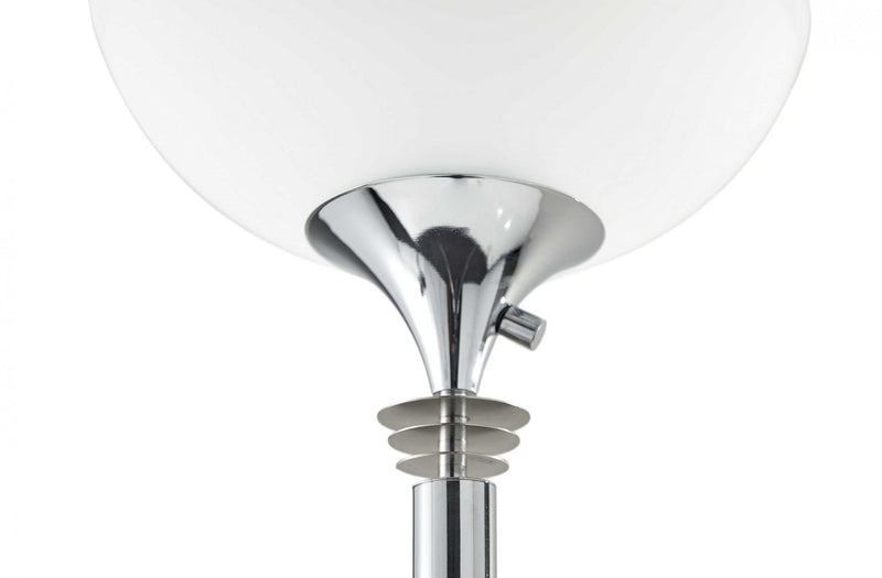 72" Silver With White Glass Shade - Lighting
