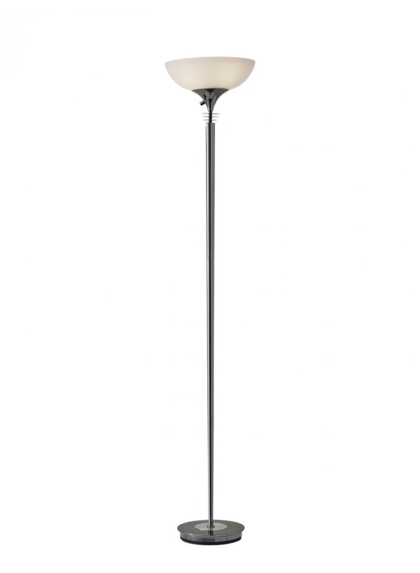 72" Black And White With White Glass Shade - Lighting